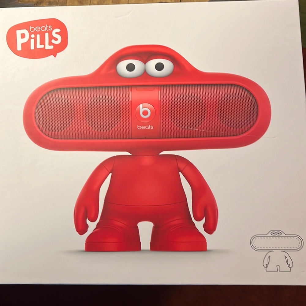 Genuine Beats Pill Speaker Dude Stand Holder Red- Speaker not included!